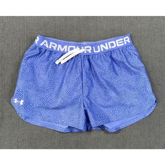 Under Armour Other - Under Armour Printed Shorts Youth Girls XL Purple Athletic Running Activewear
